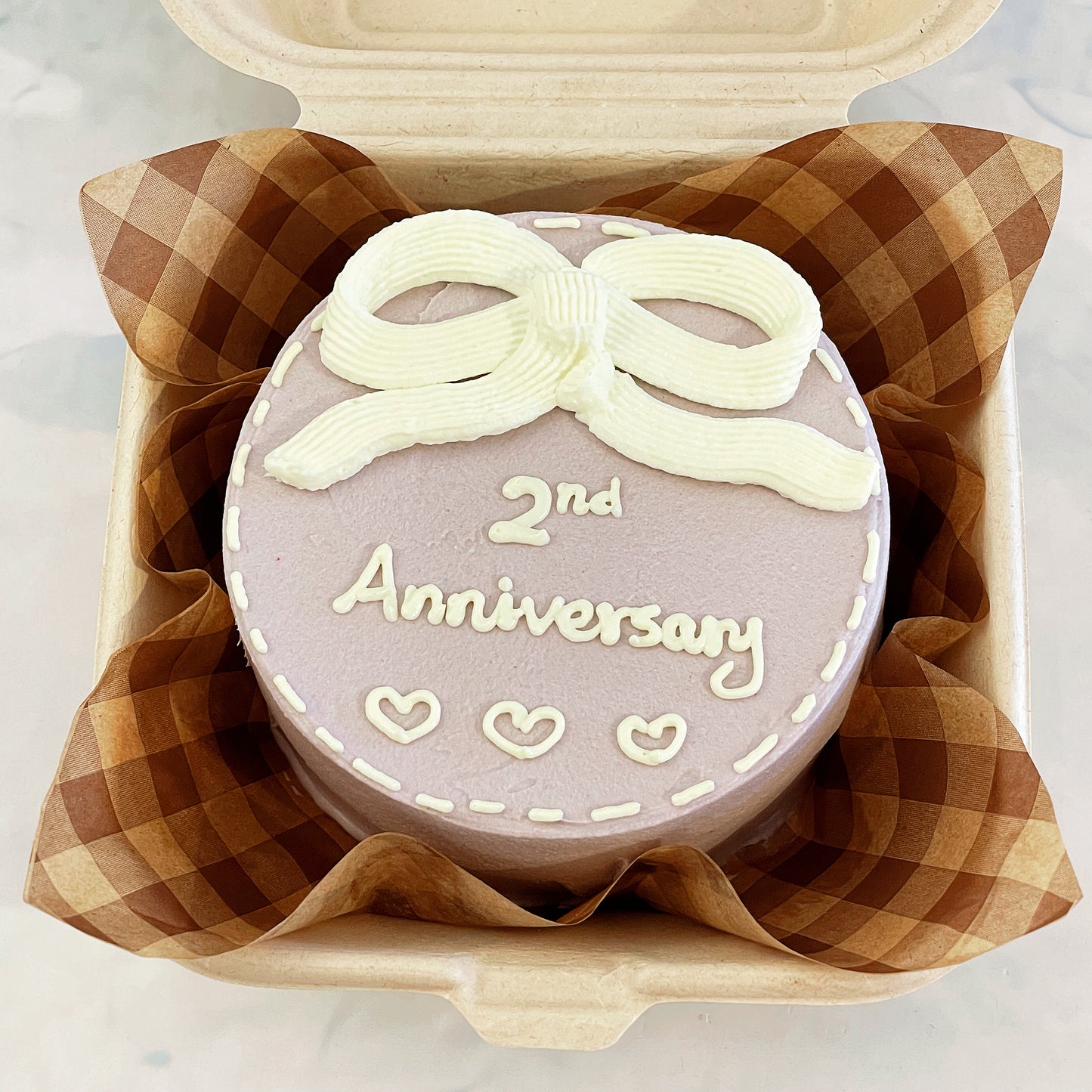 Bento Cake_Blush Ribbon