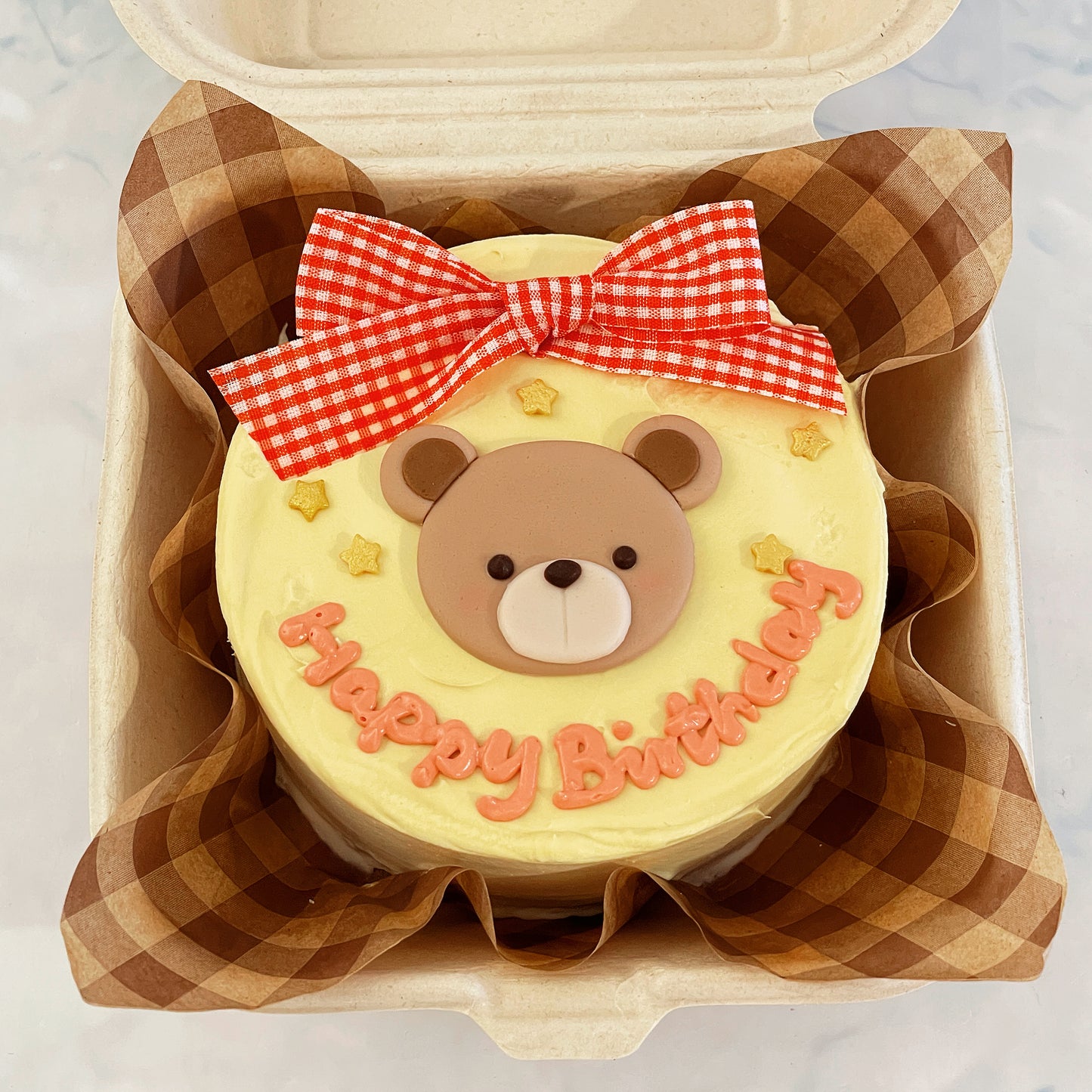 Bento Cake_Teddy with Bow